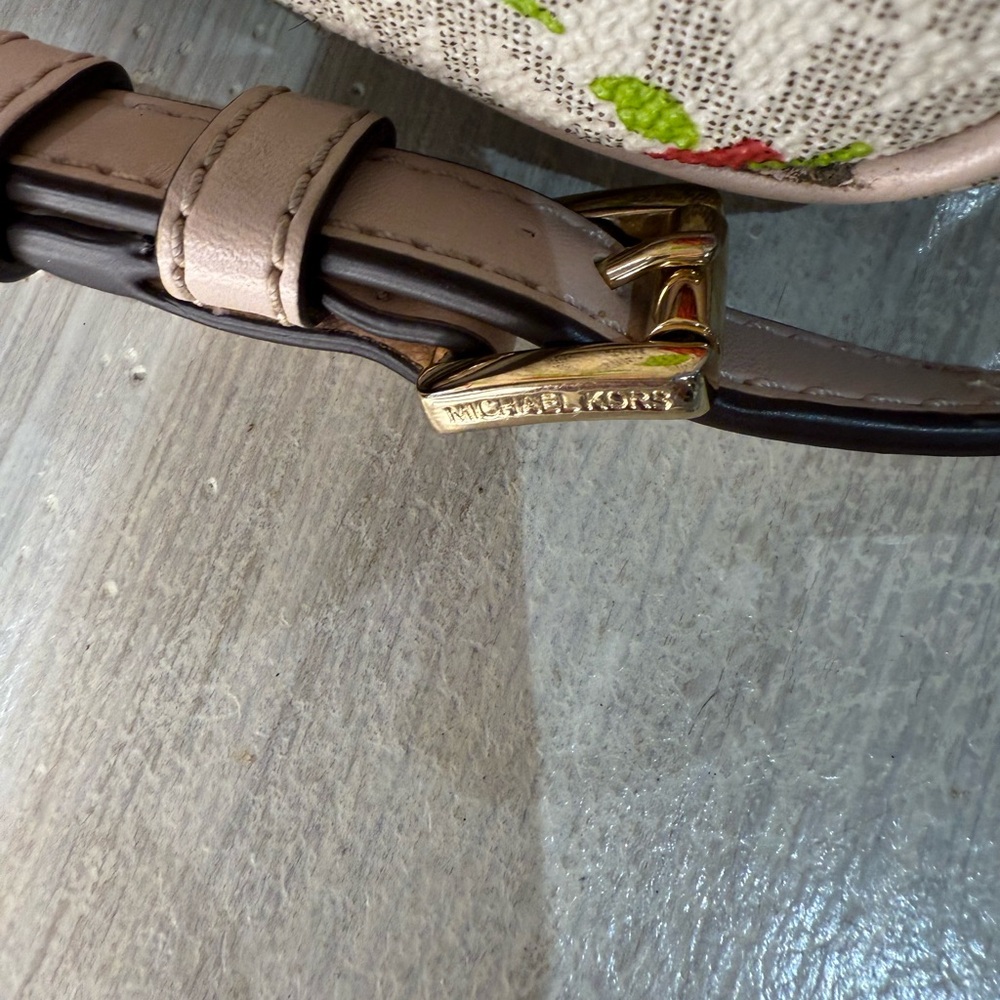 Michael Kors Pink Crossbody Bag with Red Strawberry Print - Picture 12 of 14